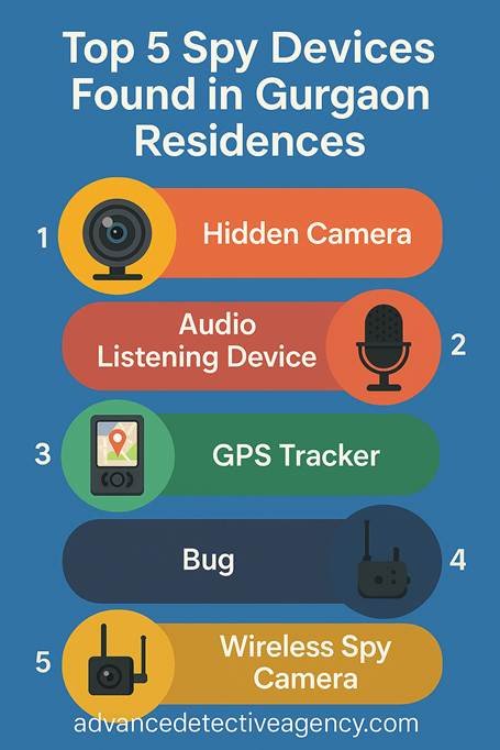 Top 5 Spy Devices Found in Gurgaon Residences