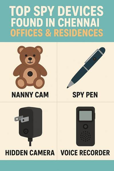 Top Spy Devices Found in Chennai Offices & Residences