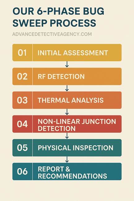 Our 6-Phase Bug Sweep Process