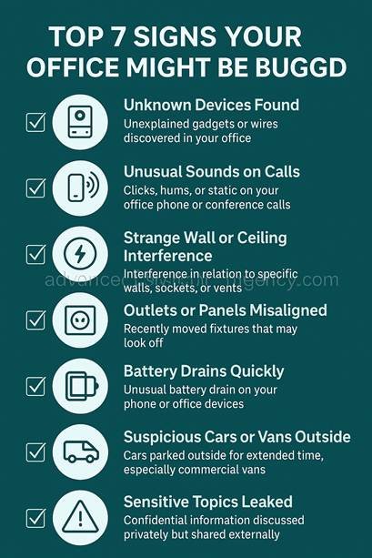 Top 7 Signs Your Office Might Be Bugged